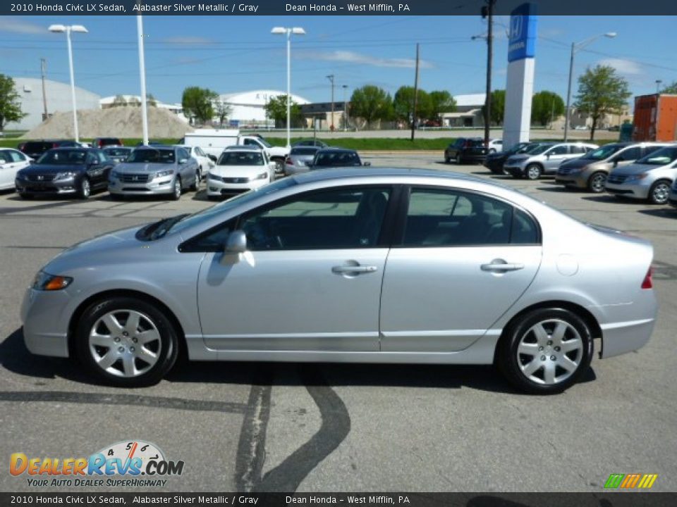 2010 Honda Civic LX Sedan Alabaster Silver Metallic / Gray Photo #6