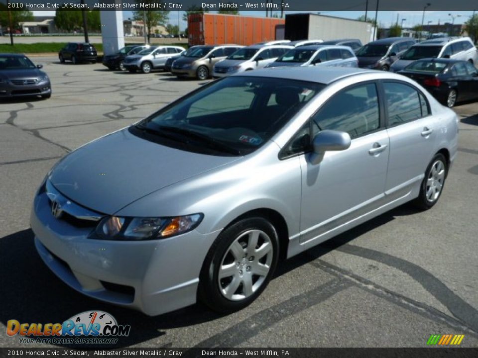 2010 Honda Civic LX Sedan Alabaster Silver Metallic / Gray Photo #7
