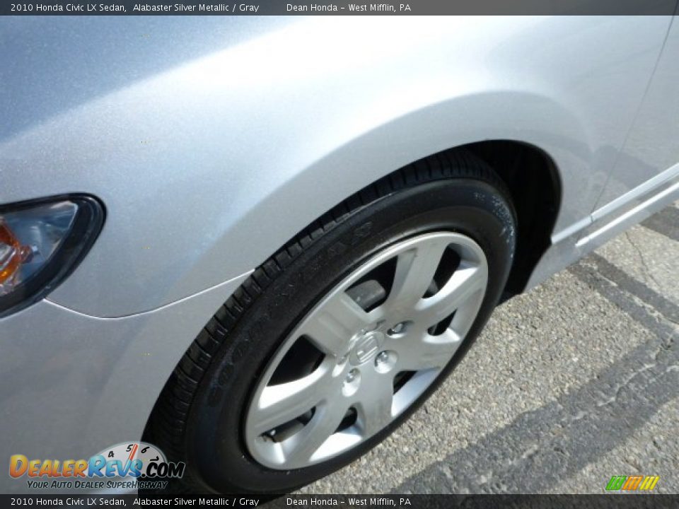 2010 Honda Civic LX Sedan Alabaster Silver Metallic / Gray Photo #9