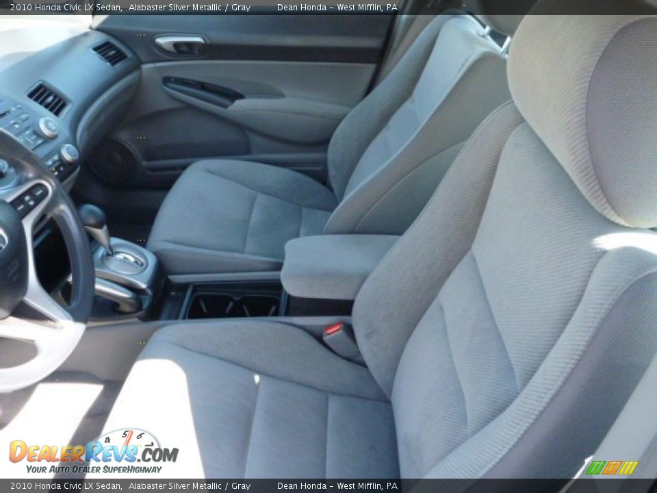 2010 Honda Civic LX Sedan Alabaster Silver Metallic / Gray Photo #10