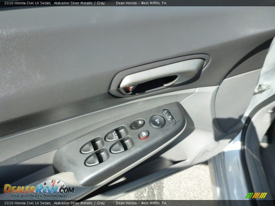 2010 Honda Civic LX Sedan Alabaster Silver Metallic / Gray Photo #14