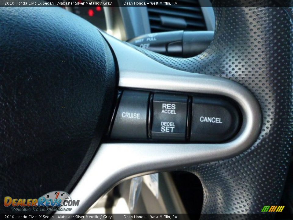 2010 Honda Civic LX Sedan Alabaster Silver Metallic / Gray Photo #17
