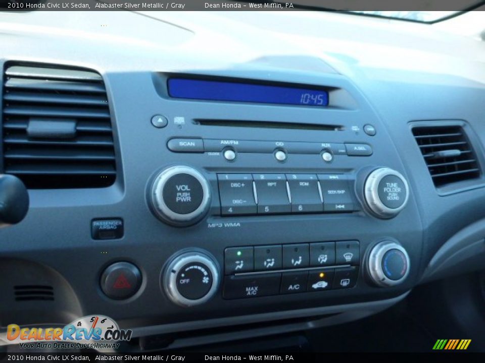 2010 Honda Civic LX Sedan Alabaster Silver Metallic / Gray Photo #18