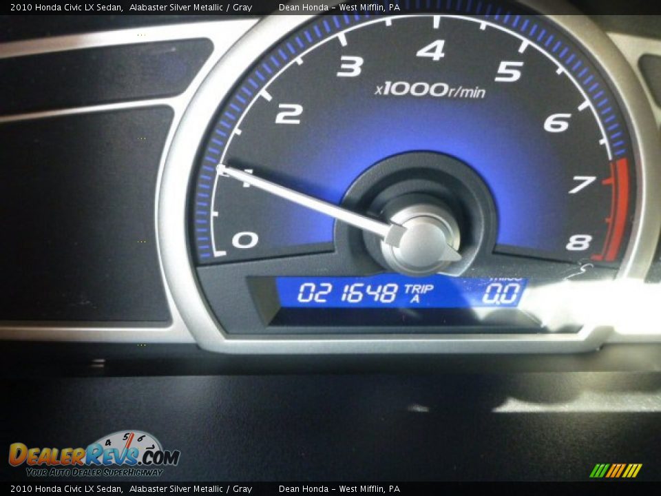 2010 Honda Civic LX Sedan Alabaster Silver Metallic / Gray Photo #19