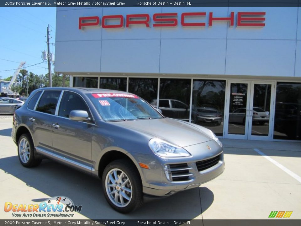2009 Porsche Cayenne S Meteor Grey Metallic / Stone/Steel Grey Photo #1
