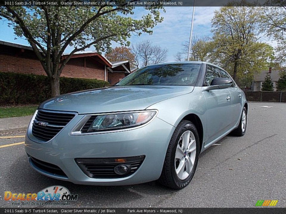 2011 Saab 9-5 Turbo4 Sedan Glacier Silver Metallic / Jet Black Photo #1