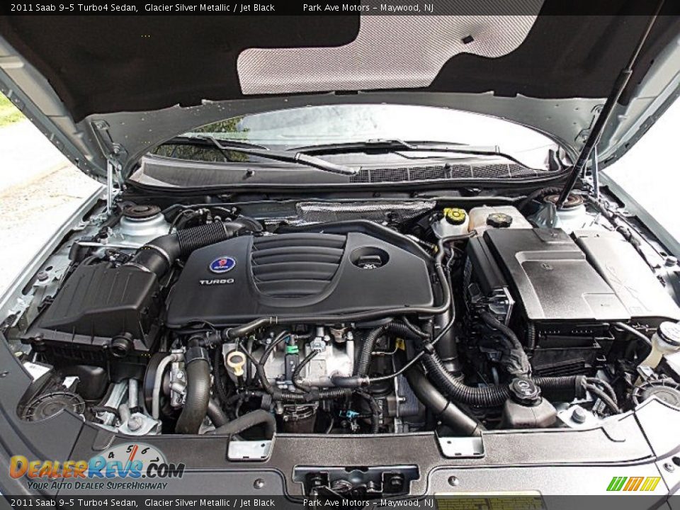 2011 Saab 9-5 Turbo4 Sedan Glacier Silver Metallic / Jet Black Photo #25