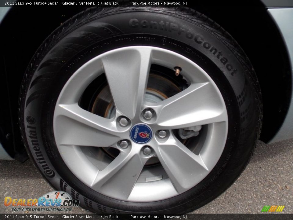 2011 Saab 9-5 Turbo4 Sedan Glacier Silver Metallic / Jet Black Photo #26