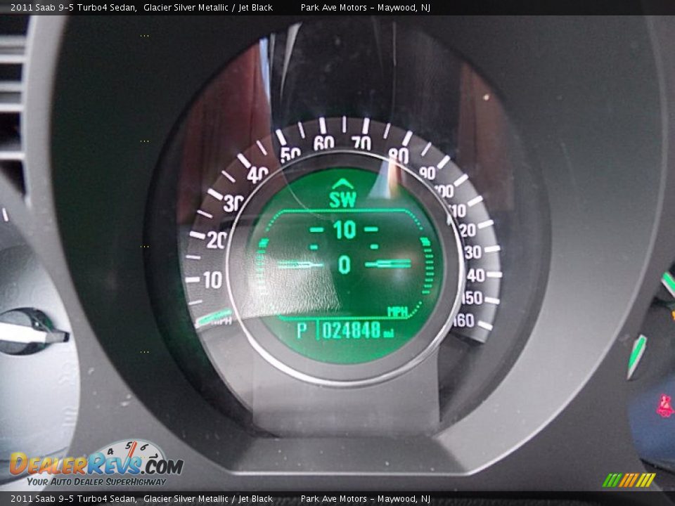 2011 Saab 9-5 Turbo4 Sedan Glacier Silver Metallic / Jet Black Photo #30