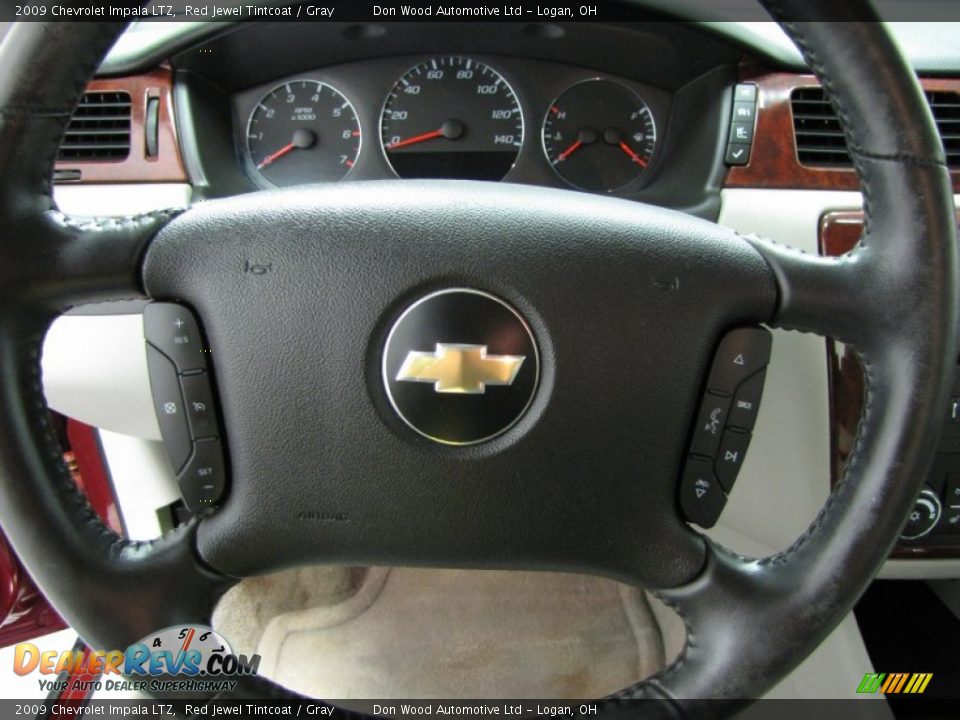 2009 Chevrolet Impala LTZ Red Jewel Tintcoat / Gray Photo #14