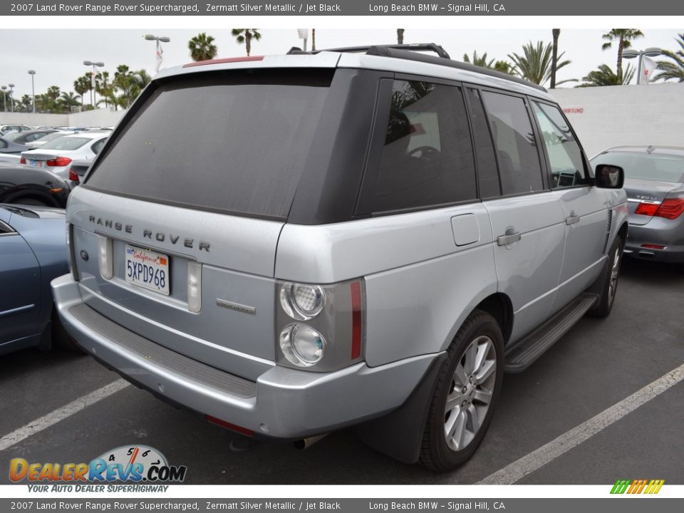2007 Land Rover Range Rover Supercharged Zermatt Silver Metallic / Jet Black Photo #3
