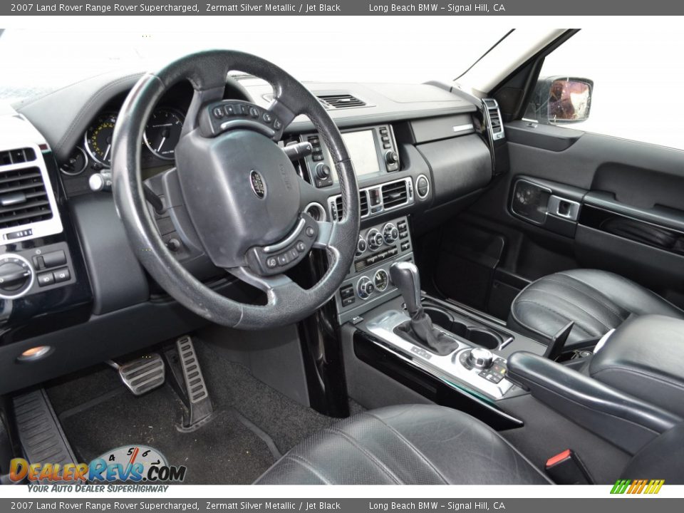 2007 Land Rover Range Rover Supercharged Zermatt Silver Metallic / Jet Black Photo #4