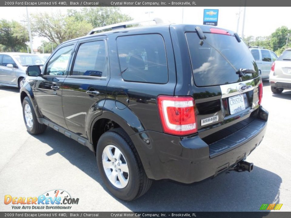 2009 Ford Escape Limited V6 4WD Black / Charcoal Photo #3