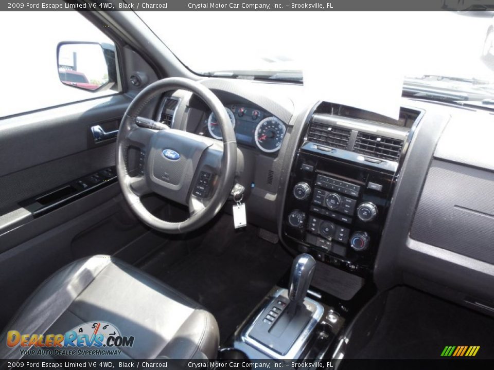 2009 Ford Escape Limited V6 4WD Black / Charcoal Photo #12