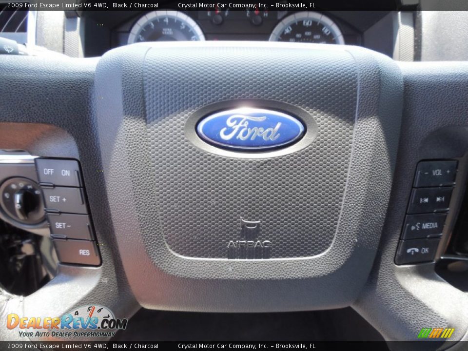 2009 Ford Escape Limited V6 4WD Black / Charcoal Photo #23