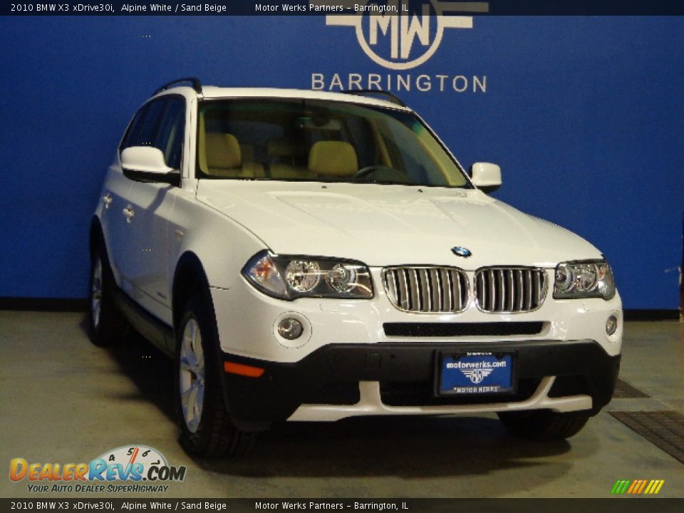 2010 BMW X3 xDrive30i Alpine White / Sand Beige Photo #1