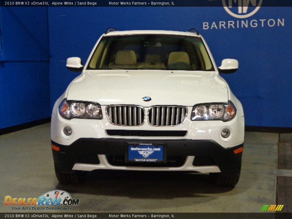 2010 BMW X3 xDrive30i Alpine White / Sand Beige Photo #2