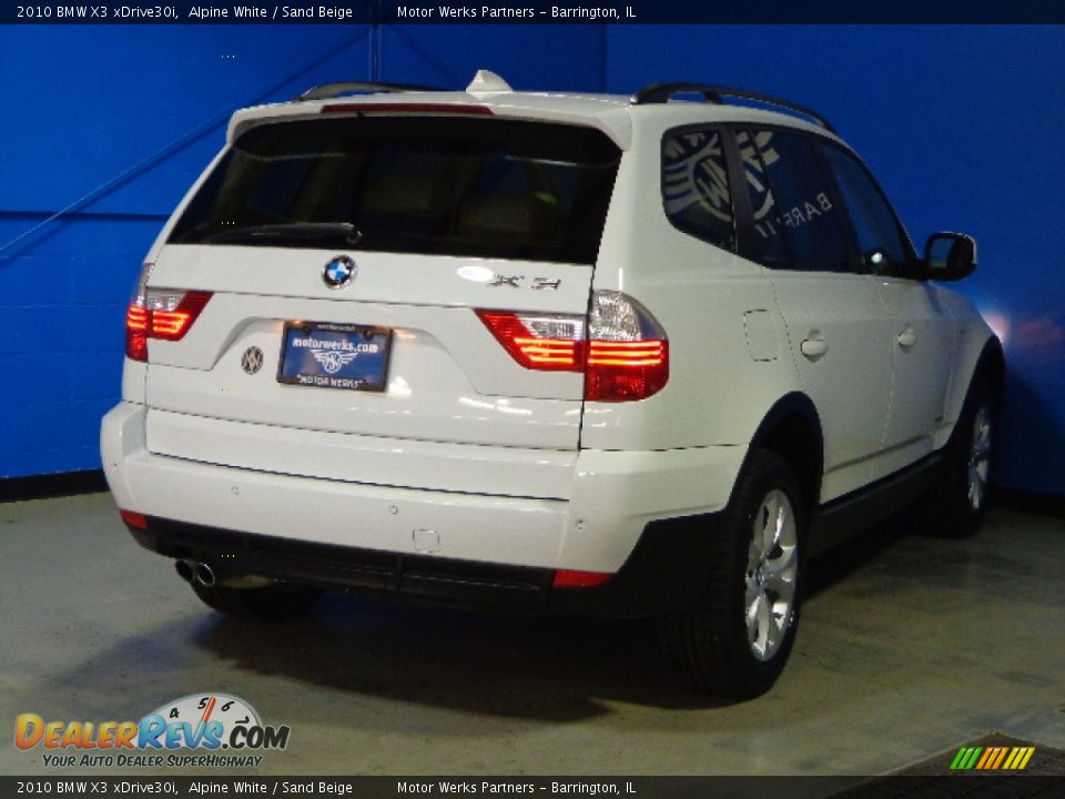 2010 BMW X3 xDrive30i Alpine White / Sand Beige Photo #7