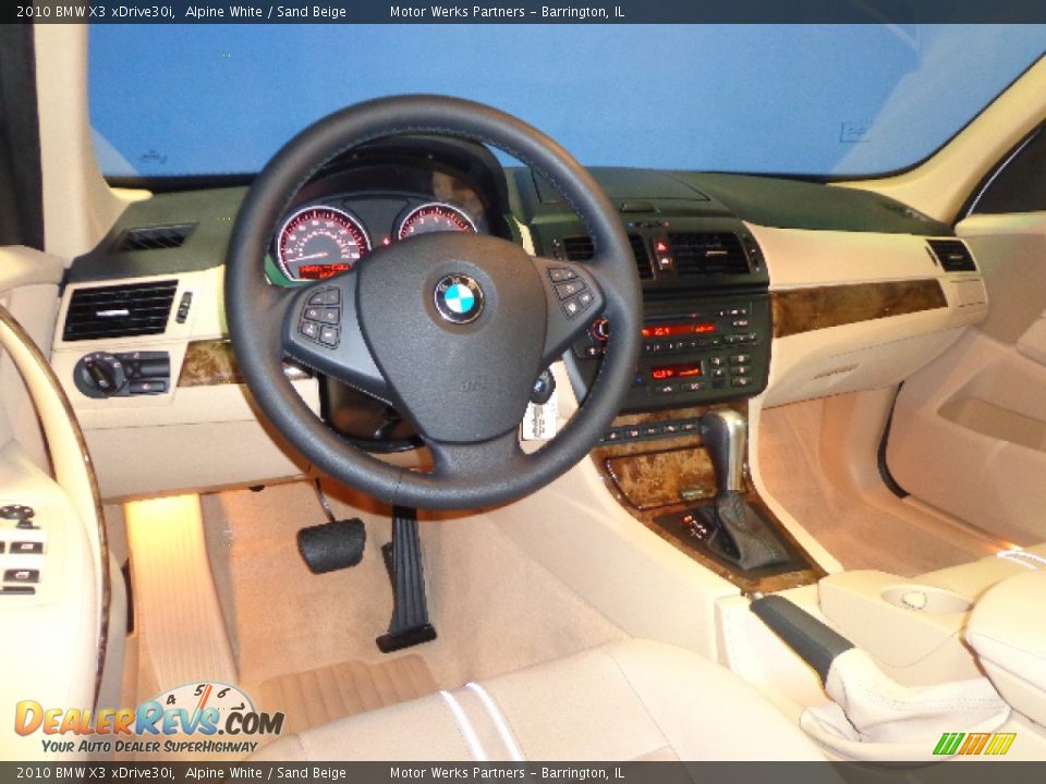 2010 BMW X3 xDrive30i Alpine White / Sand Beige Photo #14