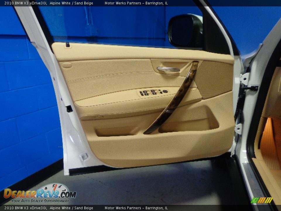 2010 BMW X3 xDrive30i Alpine White / Sand Beige Photo #15