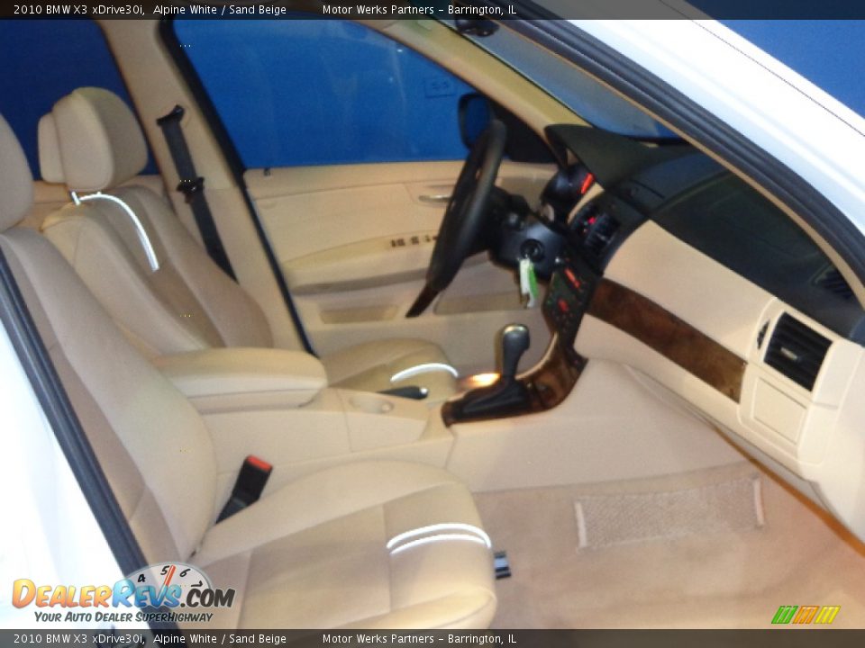 2010 BMW X3 xDrive30i Alpine White / Sand Beige Photo #23