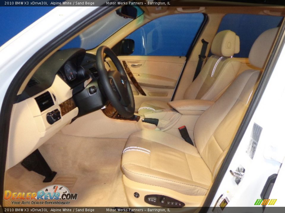 2010 BMW X3 xDrive30i Alpine White / Sand Beige Photo #25