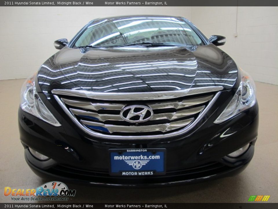 2011 Hyundai Sonata Limited Midnight Black / Wine Photo #2
