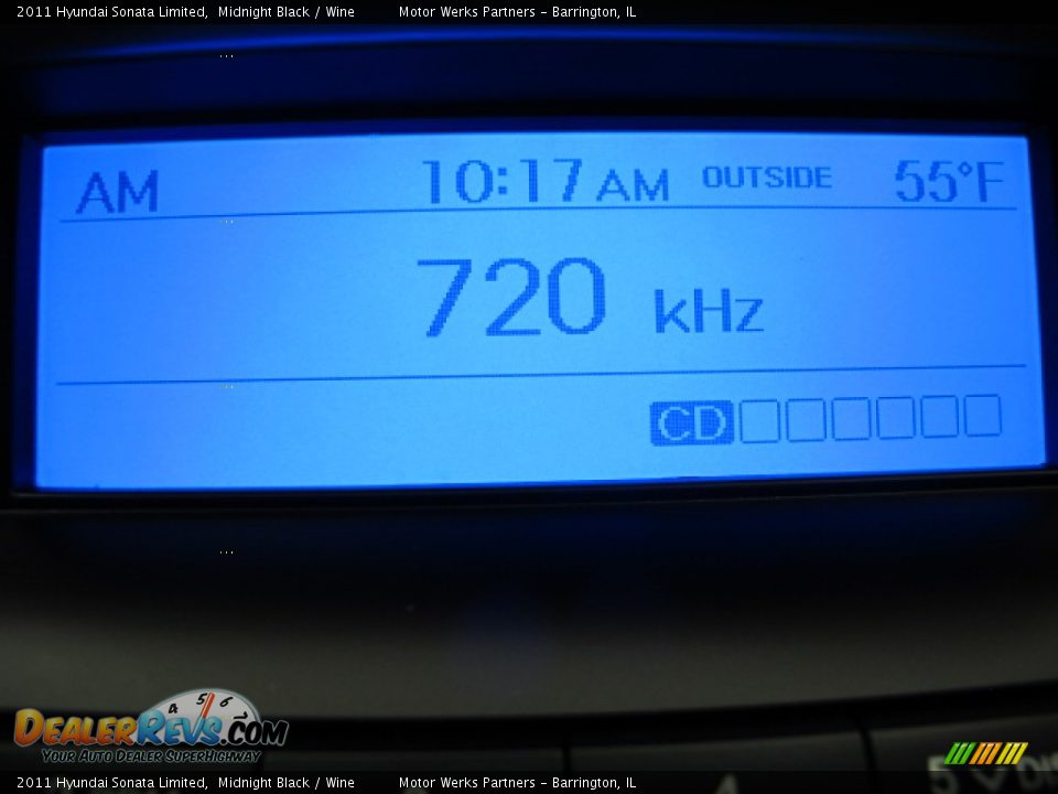 2011 Hyundai Sonata Limited Midnight Black / Wine Photo #28