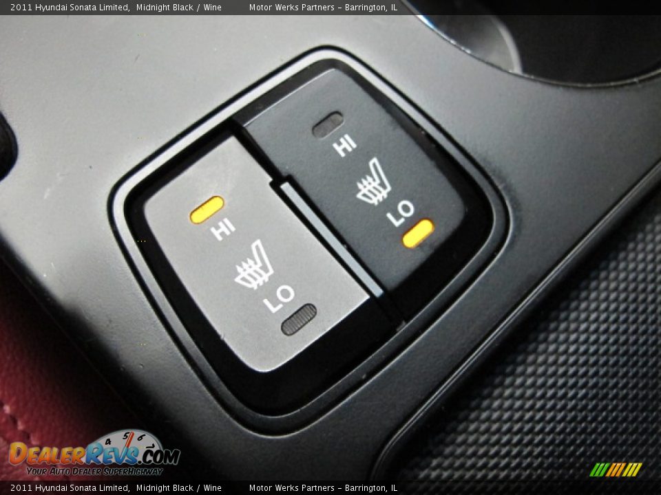 2011 Hyundai Sonata Limited Midnight Black / Wine Photo #29