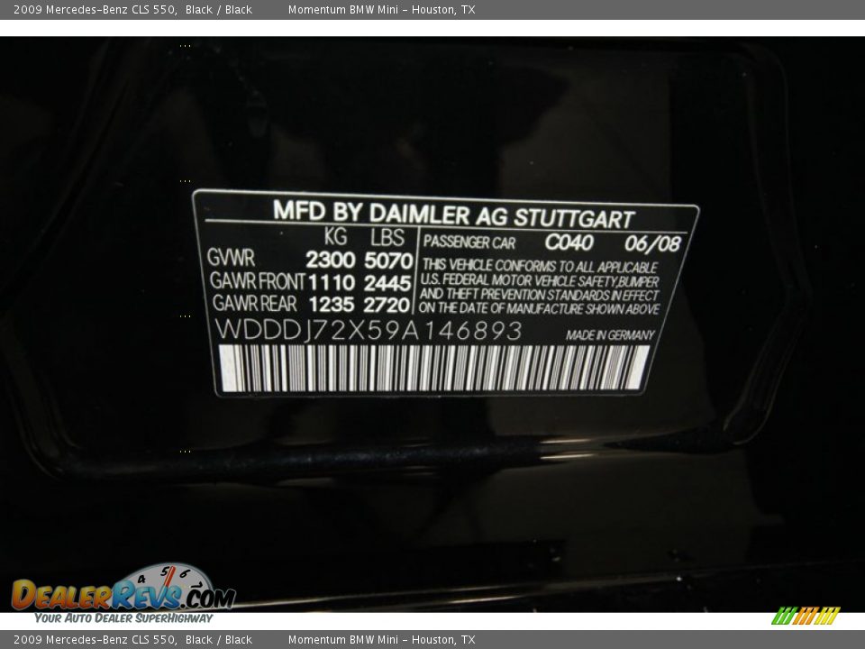 2009 Mercedes-Benz CLS 550 Black / Black Photo #9