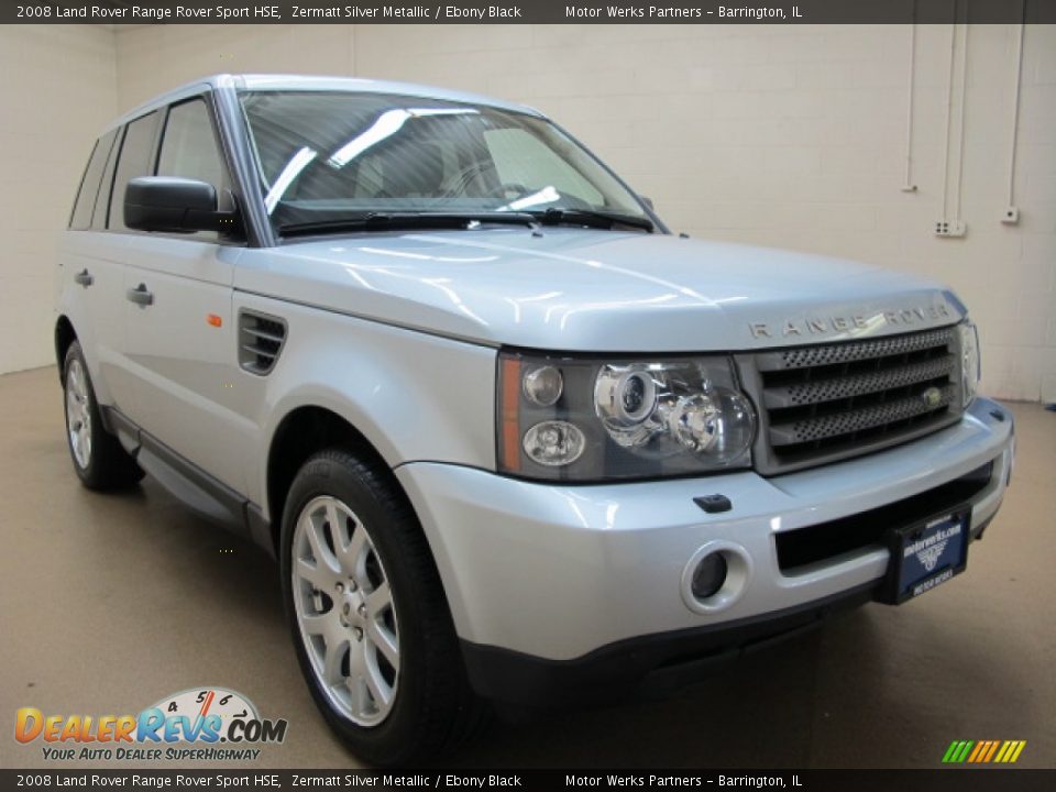 2008 Land Rover Range Rover Sport HSE Zermatt Silver Metallic / Ebony Black Photo #1