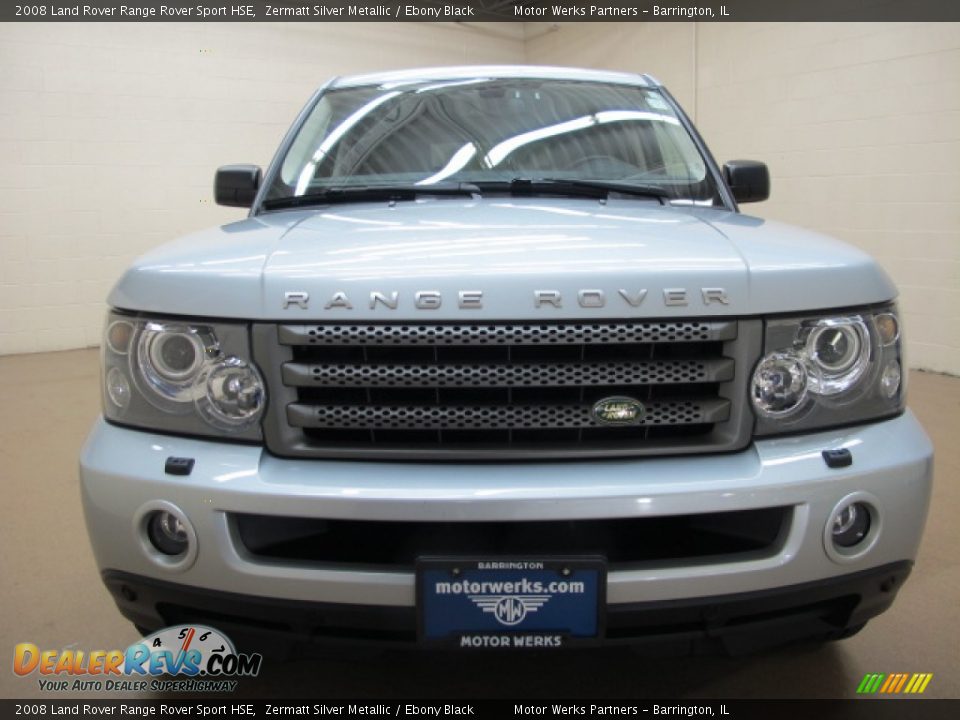 2008 Land Rover Range Rover Sport HSE Zermatt Silver Metallic / Ebony Black Photo #2