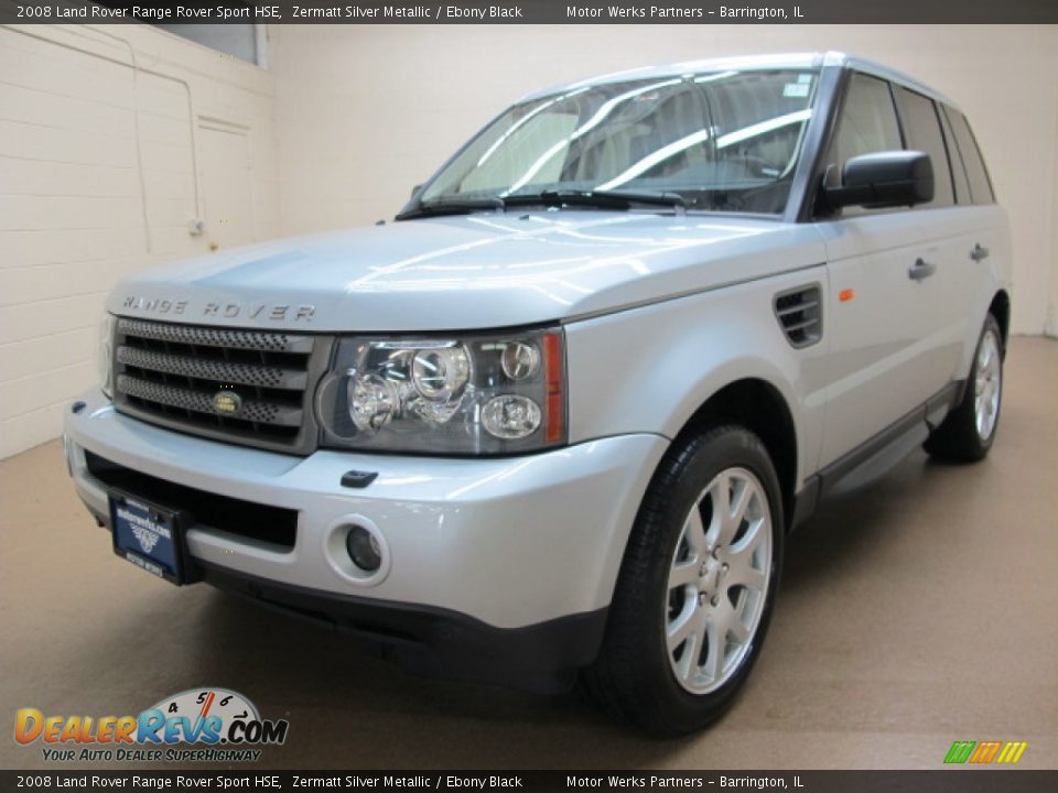 2008 Land Rover Range Rover Sport HSE Zermatt Silver Metallic / Ebony Black Photo #3
