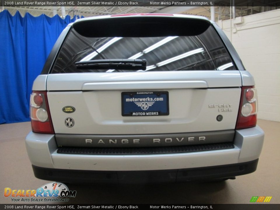 2008 Land Rover Range Rover Sport HSE Zermatt Silver Metallic / Ebony Black Photo #6
