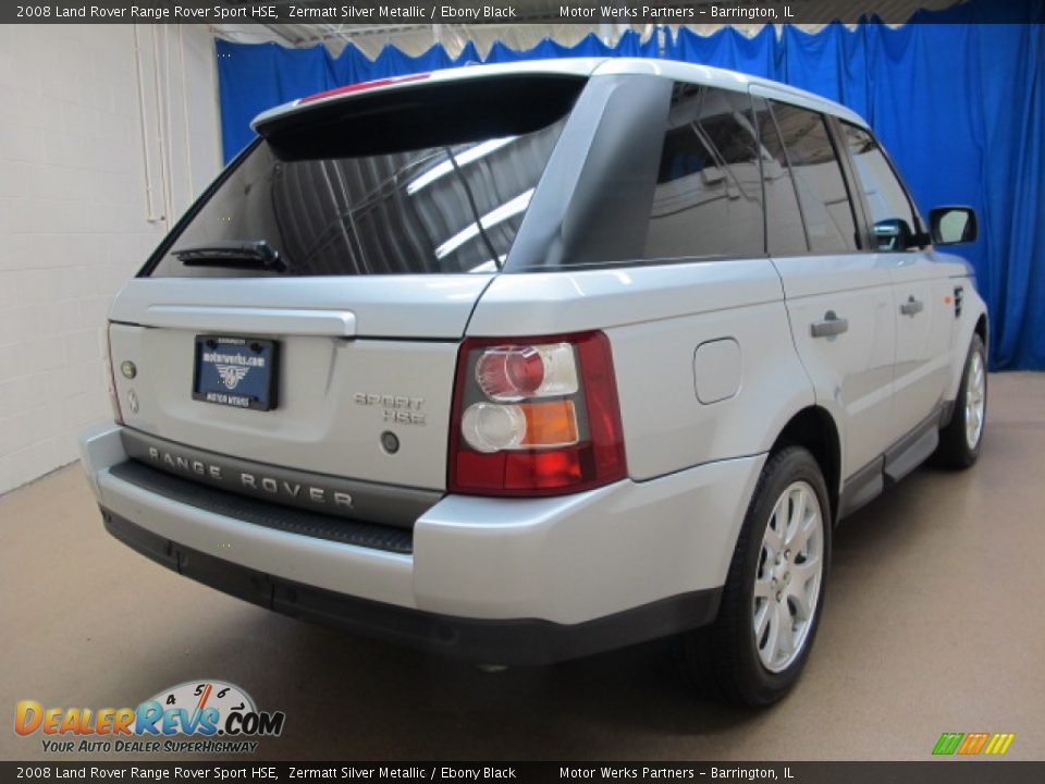 2008 Land Rover Range Rover Sport HSE Zermatt Silver Metallic / Ebony Black Photo #7