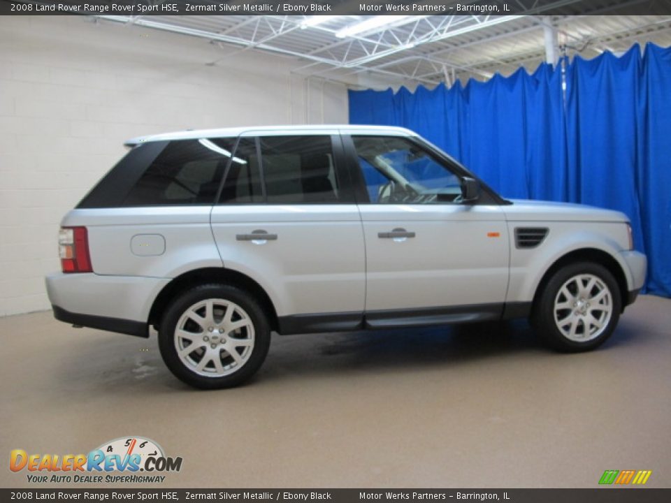 2008 Land Rover Range Rover Sport HSE Zermatt Silver Metallic / Ebony Black Photo #8