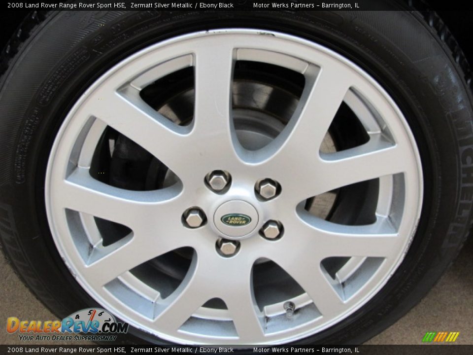 2008 Land Rover Range Rover Sport HSE Zermatt Silver Metallic / Ebony Black Photo #11