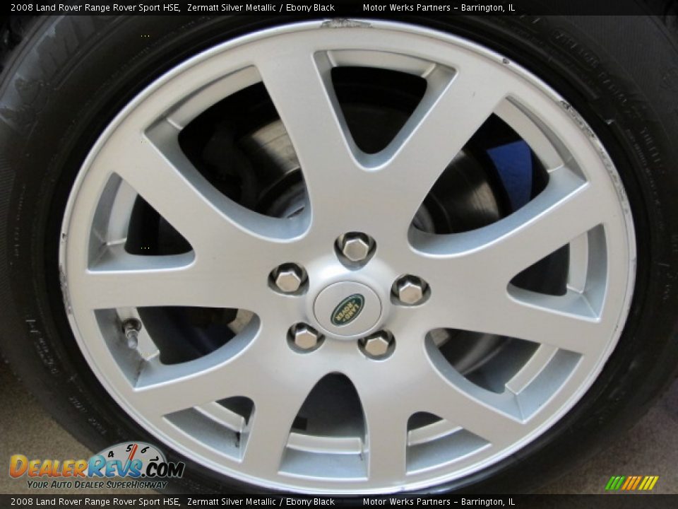 2008 Land Rover Range Rover Sport HSE Zermatt Silver Metallic / Ebony Black Photo #12
