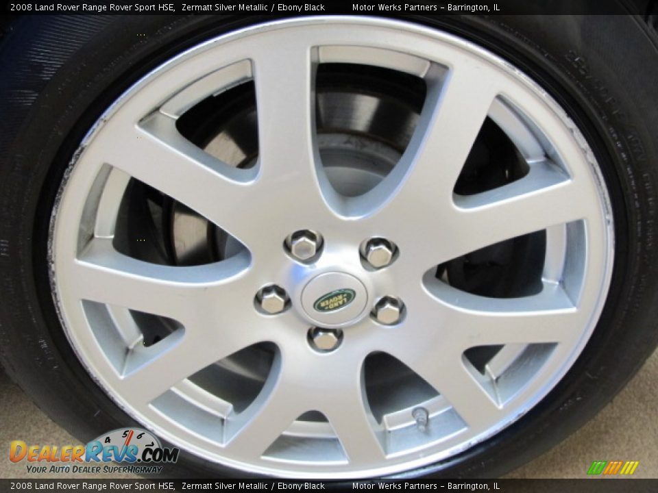 2008 Land Rover Range Rover Sport HSE Zermatt Silver Metallic / Ebony Black Photo #14