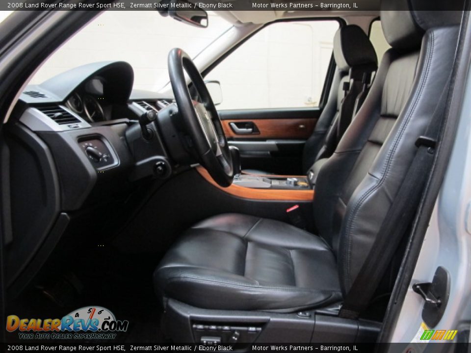 2008 Land Rover Range Rover Sport HSE Zermatt Silver Metallic / Ebony Black Photo #15