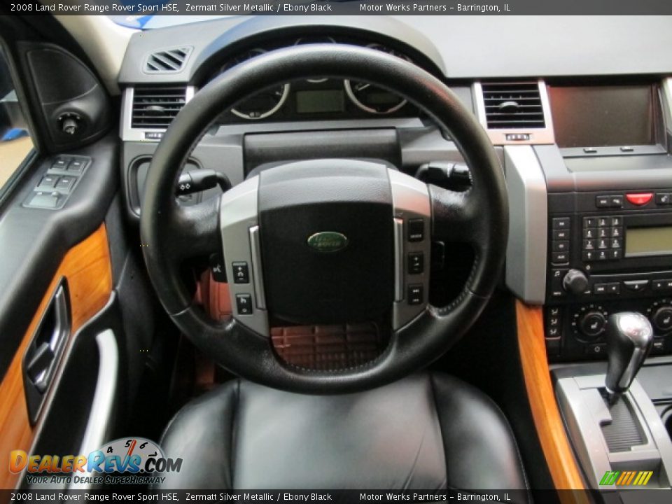 2008 Land Rover Range Rover Sport HSE Zermatt Silver Metallic / Ebony Black Photo #23