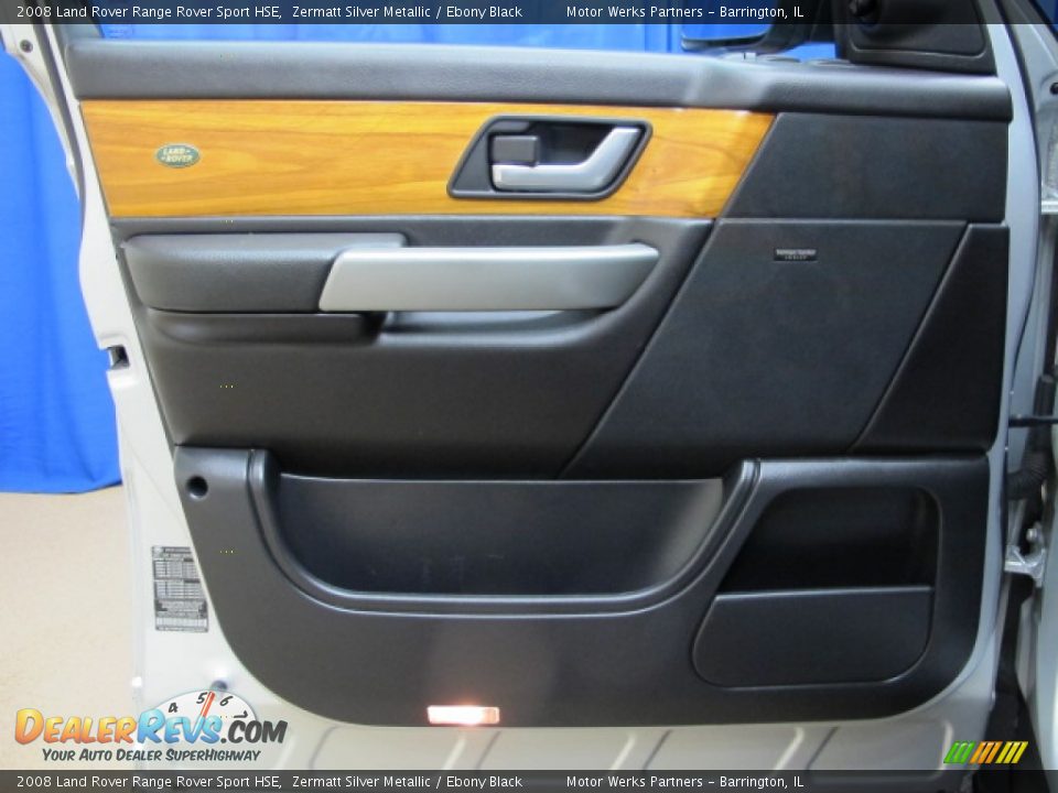 2008 Land Rover Range Rover Sport HSE Zermatt Silver Metallic / Ebony Black Photo #36