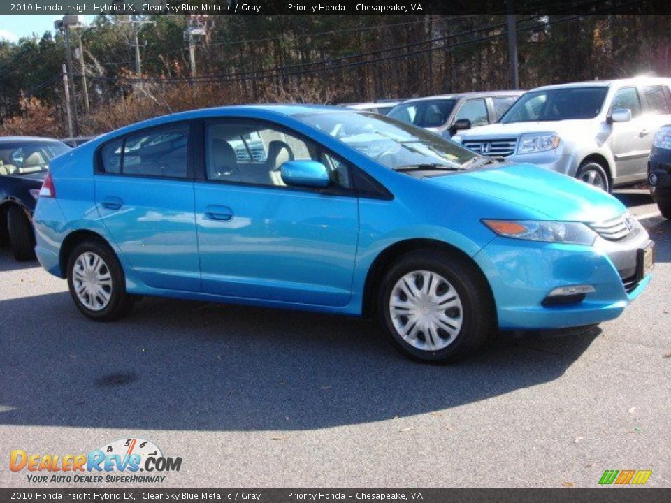 2010 Honda Insight Hybrid LX Clear Sky Blue Metallic / Gray Photo #4
