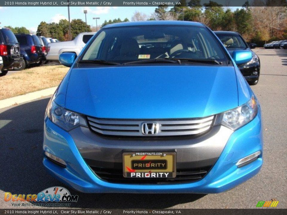 2010 Honda Insight Hybrid LX Clear Sky Blue Metallic / Gray Photo #6