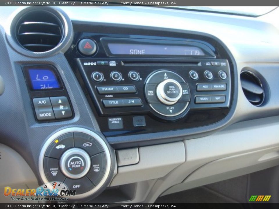 2010 Honda Insight Hybrid LX Clear Sky Blue Metallic / Gray Photo #12