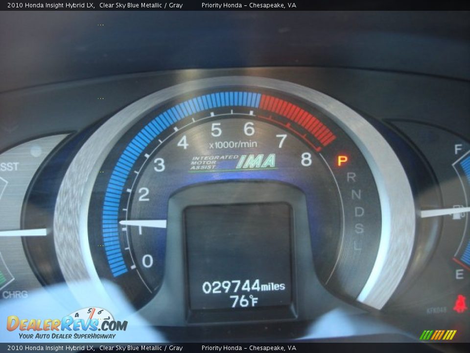 2010 Honda Insight Hybrid LX Clear Sky Blue Metallic / Gray Photo #16