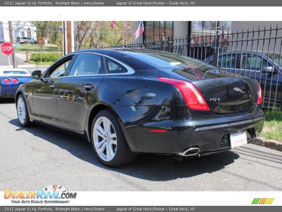 2012 Jaguar XJ XJL Portfolio Midnight Black / Ivory/Oyster Photo #4