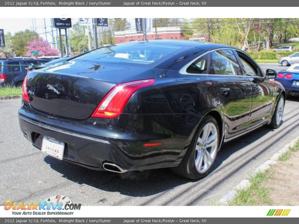 2012 Jaguar XJ XJL Portfolio Midnight Black / Ivory/Oyster Photo #6