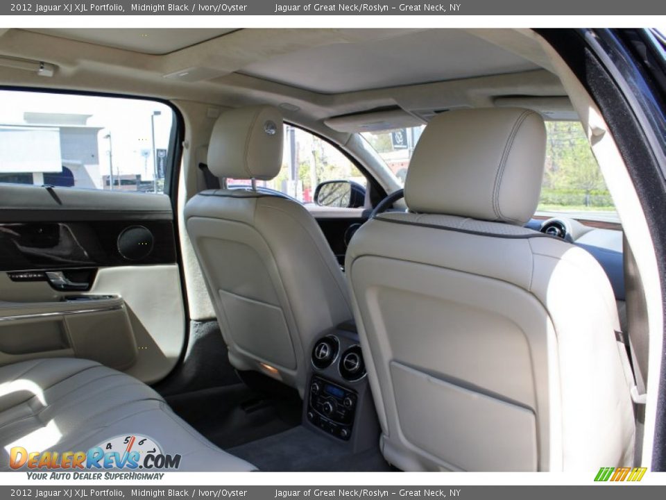2012 Jaguar XJ XJL Portfolio Midnight Black / Ivory/Oyster Photo #14