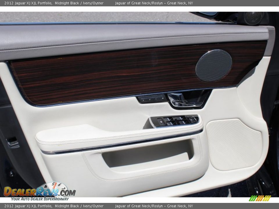 2012 Jaguar XJ XJL Portfolio Midnight Black / Ivory/Oyster Photo #19
